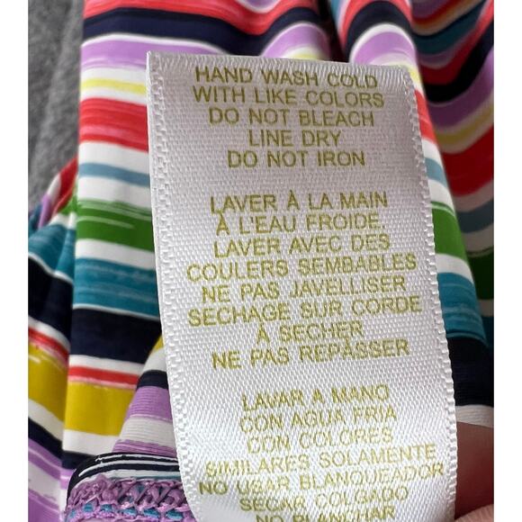 Anne Cole Swimsuit Womens 8 Rainbow Stripe One Piece Adjustable Flattering UPF50 - Picture 14 of 16